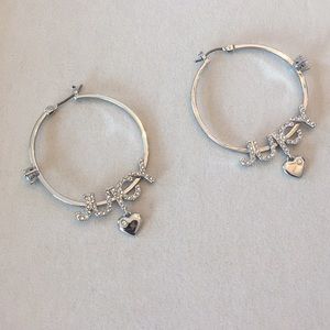 Juicy Couture silver hoop earrings